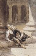 Augustus e.mulready Tired Minstrels (mk37) oil on canvas